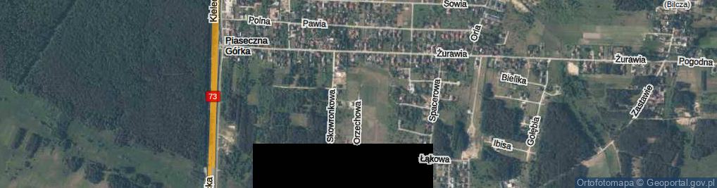 Zdjęcie satelitarne Orzechowa ul.